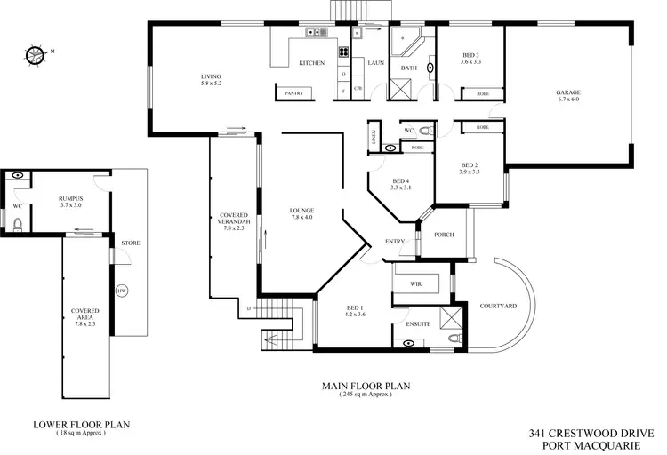 Floorplan of Homely house listing, 341 Crestwood Drive, Port Macquarie NSW 2444