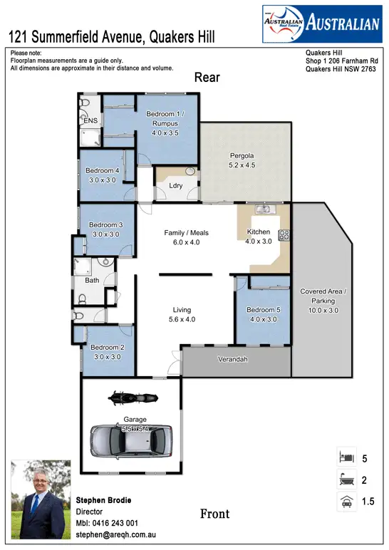 Floorplan of Homely house listing, 121 Summerfield Avenue, Quakers Hill NSW 2763