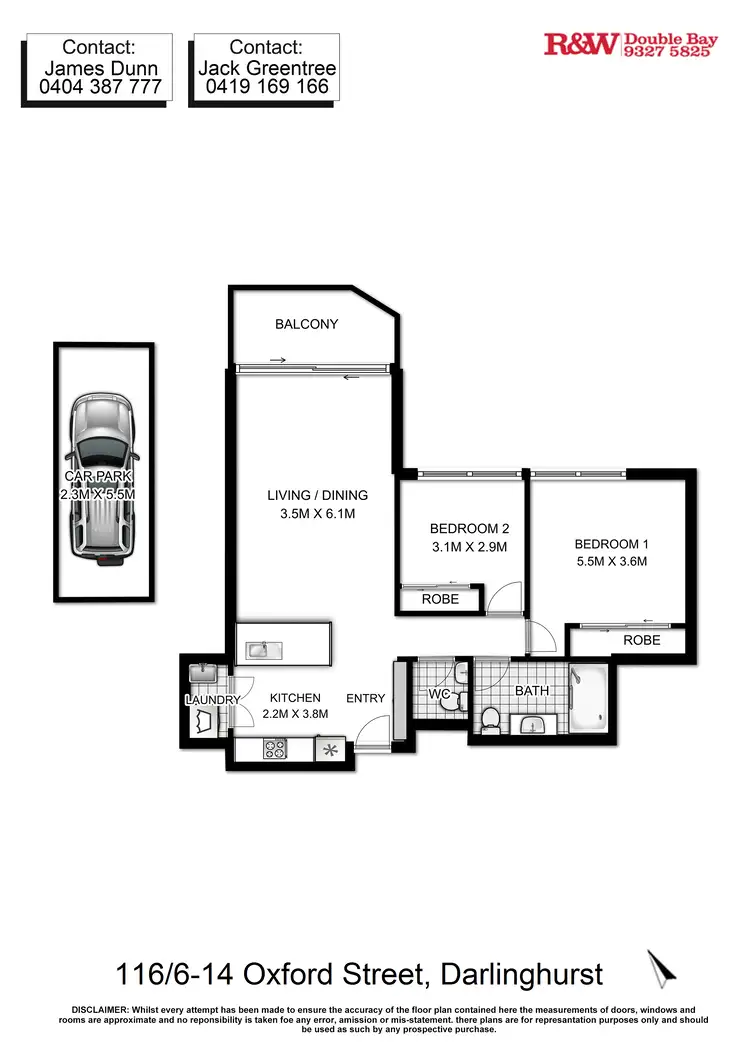 Floorplan of Homely apartment listing, 116/6-14 Oxford Street, Darlinghurst NSW 2010