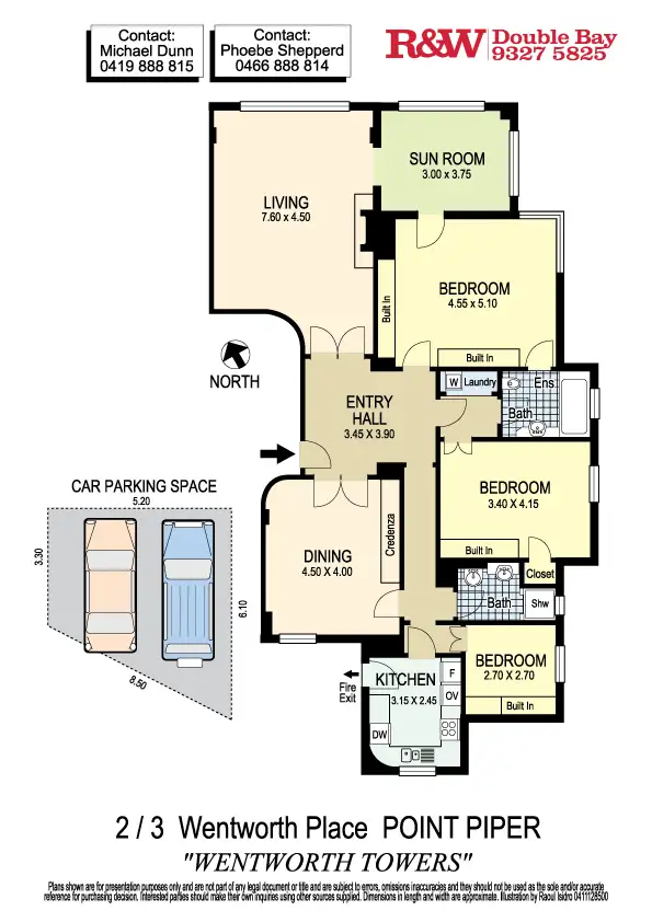 Floorplan of Homely apartment listing, 2/3 Wentworth Place, Point Piper NSW 2027