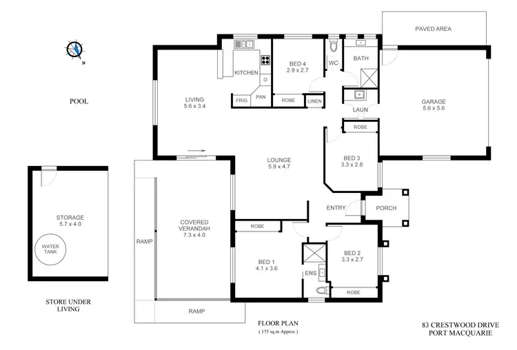 Floorplan of Homely house listing, 83 Crestwood Drive, Port Macquarie NSW 2444