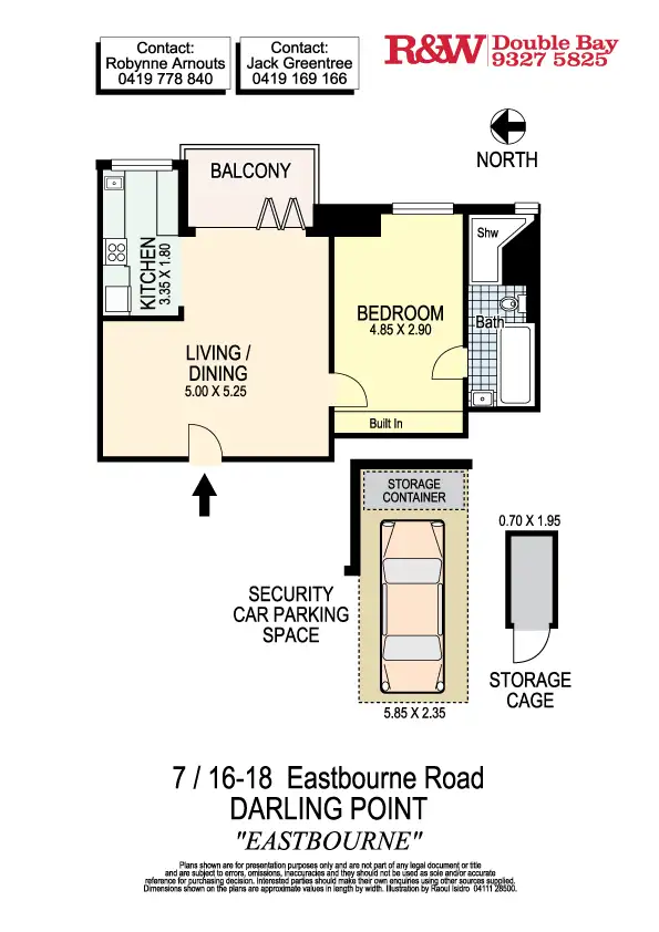 Floorplan of Homely apartment listing, 7/16-18 Eastbourne Road, Darling Point NSW 2027