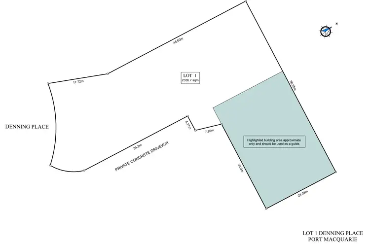 Floorplan of Homely land listing, 7 Denning Place, Port Macquarie NSW 2444