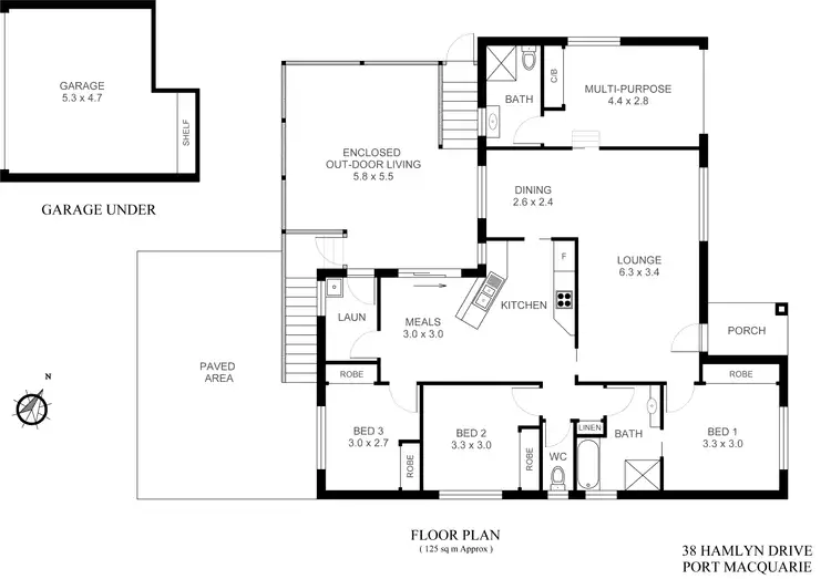 Floorplan of Homely house listing, 38 Hamlyn Drive, Port Macquarie NSW 2444