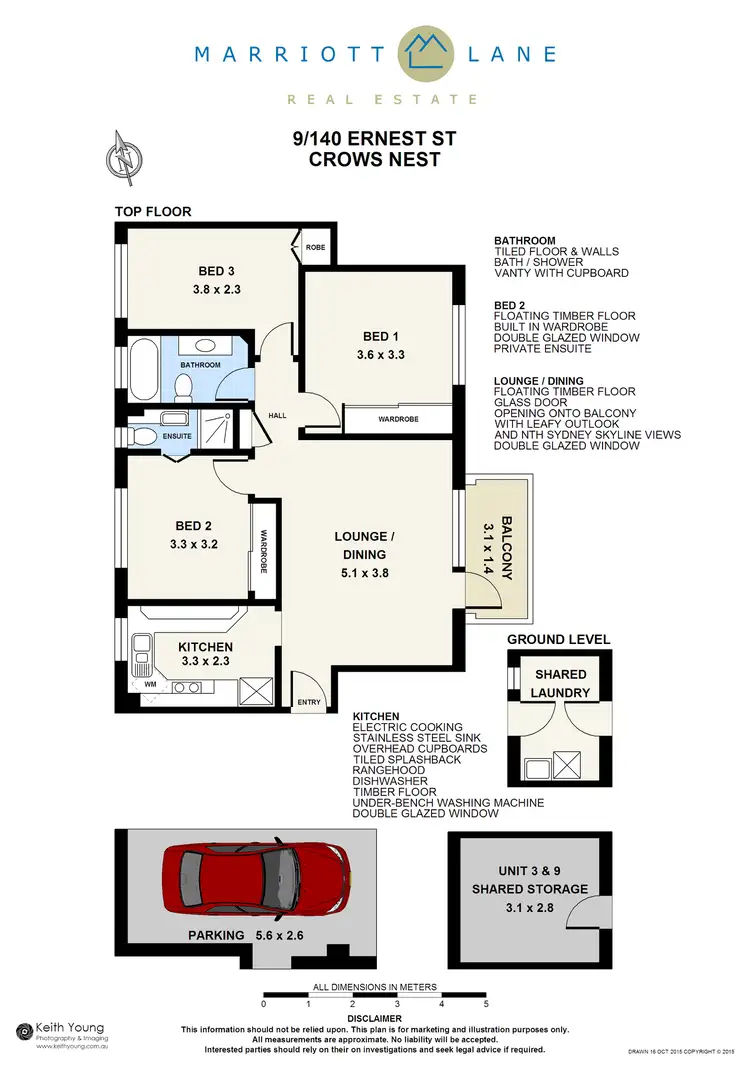 Floorplan of Homely unit listing, 9/140 Ernest Street, Crows Nest NSW 2065