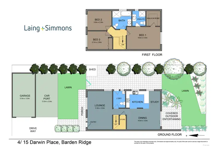 Floorplan of Homely townhouse listing, 4/15-17 Darwin Place, Barden Ridge NSW 2234