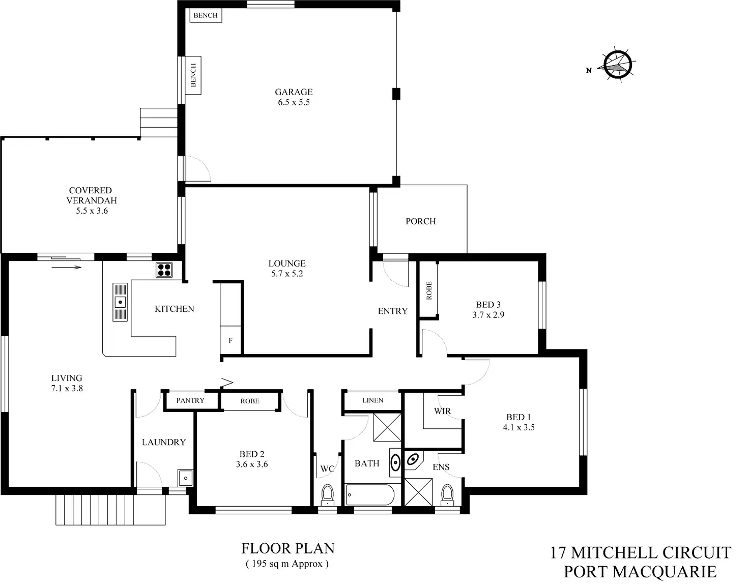 Floorplan of Homely house listing, 17 Mitchell Circuit, Port Macquarie NSW 2444
