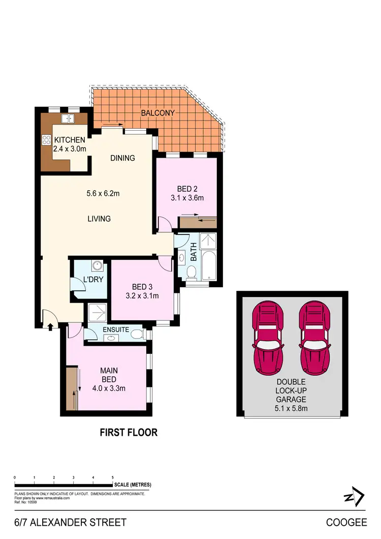 Floorplan of Homely apartment listing, 6/7 Alexander Street, Coogee NSW 2034