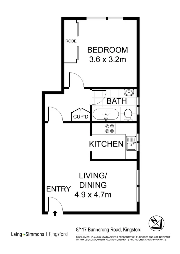 Floorplan of Homely unit listing, 8/117 Bunnerong Road, Kingsford NSW 2032