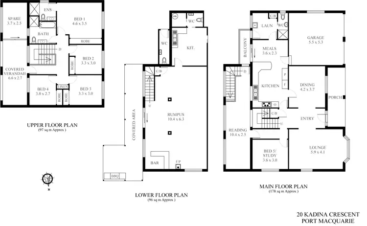 Floorplan of Homely house listing, 20 Kadina Crescent, Port Macquarie NSW 2444