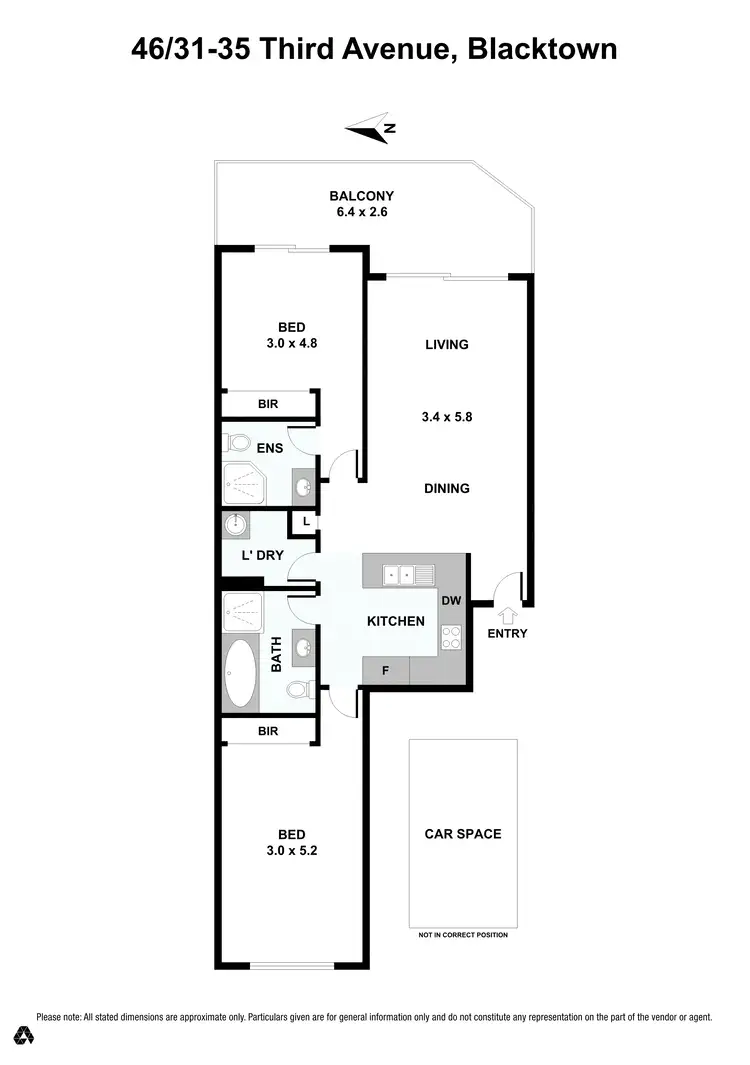 Floorplan of Homely unit listing, 46/31-35 Third Avenue, Blacktown NSW 2148