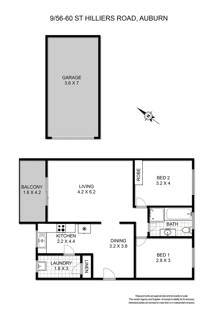 Floorplan of Homely apartment listing, 9/56-60 St Hilliers Road, Auburn NSW 2144