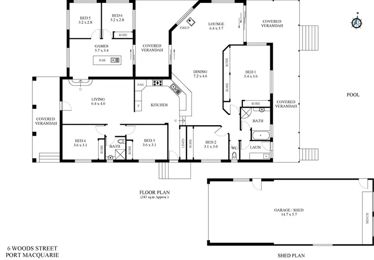 Floorplan of Homely house listing, 6 Woods Street, Port Macquarie NSW 2444
