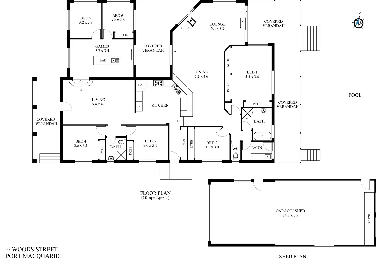 Floorplan of Homely house listing, 6 Woods Street, Port Macquarie NSW 2444