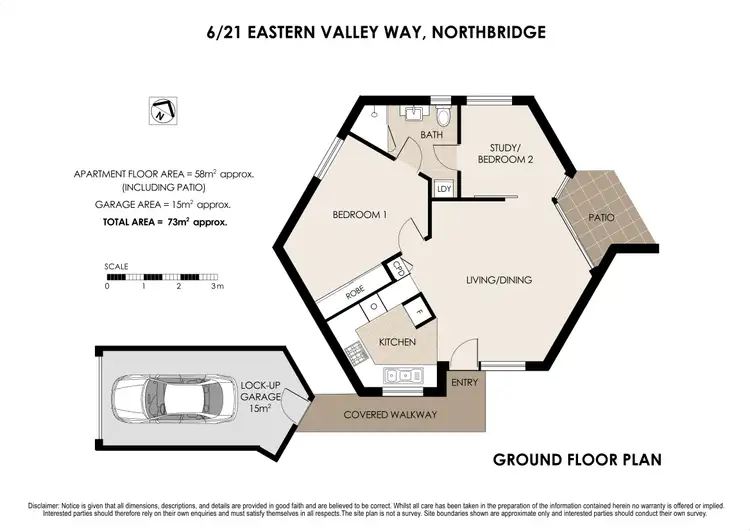 Floorplan of Homely unit listing, 6/21 Eastern Valley Way, Northbridge NSW 2063