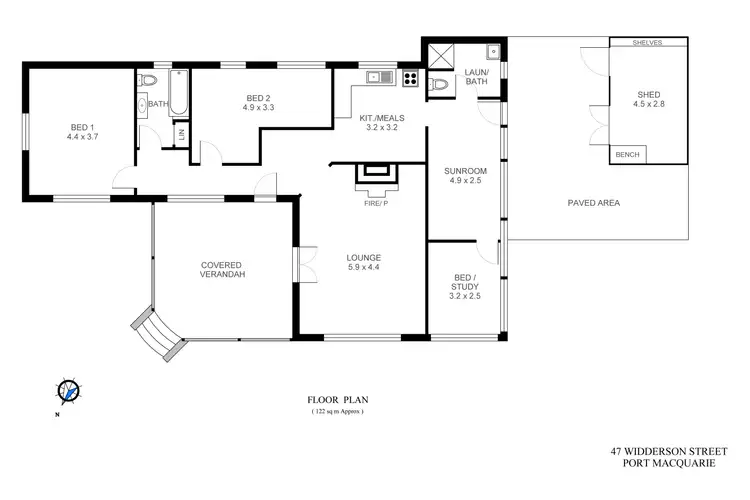 Floorplan of Homely house listing, 47 Widderson Street, Port Macquarie NSW 2444