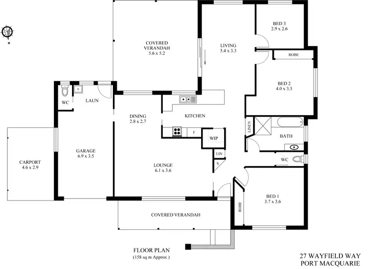 Floorplan of Homely house listing, 27 Wayfield Way, Port Macquarie NSW 2444