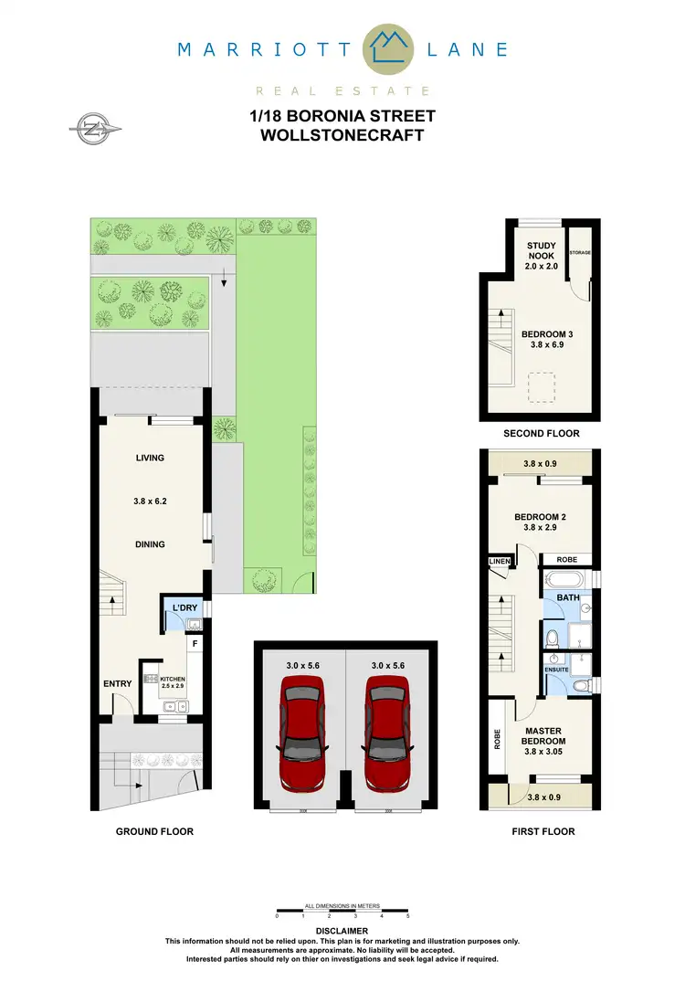Floorplan of Homely townhouse listing, 1/18 Boronia Street, Wollstonecraft NSW 2065