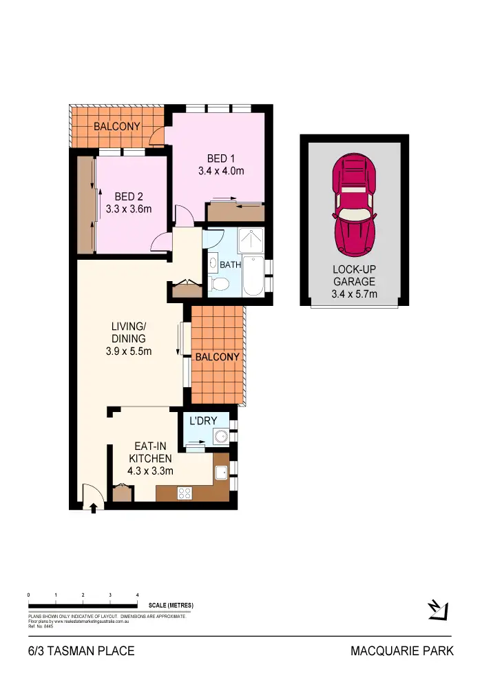 Floorplan of Homely unit listing, 6/3 Tasman Place, Macquarie Park NSW 2113
