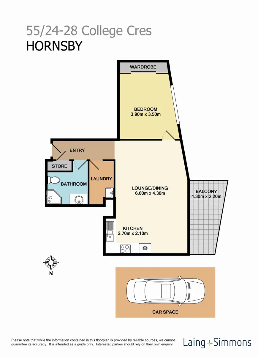 Floorplan of Homely unit listing, 52/24-28 College Crescent, Hornsby NSW 2077