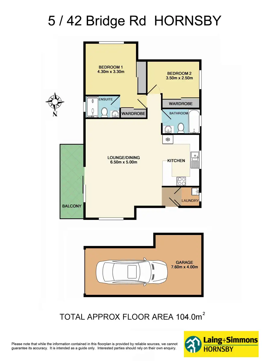 Floorplan of Homely unit listing, 5/42 Bridge Road, Hornsby NSW 2077