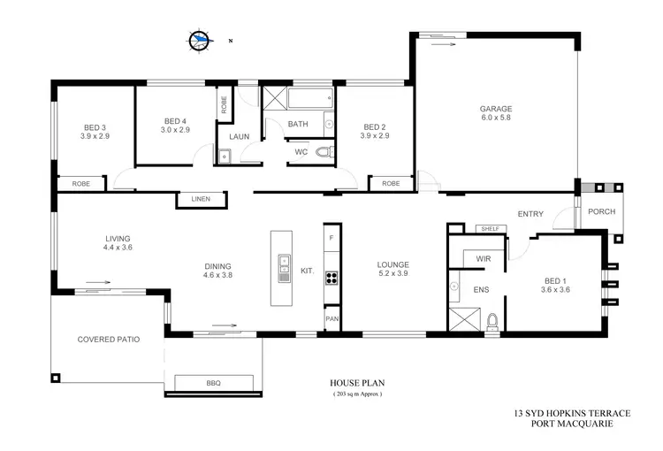 Floorplan of Homely house listing, 13 Syd Hopkins Terrace, Port Macquarie NSW 2444
