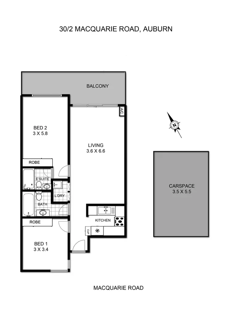 Floorplan of Homely unit listing, 30/2 Macquarie Road, Auburn NSW 2144
