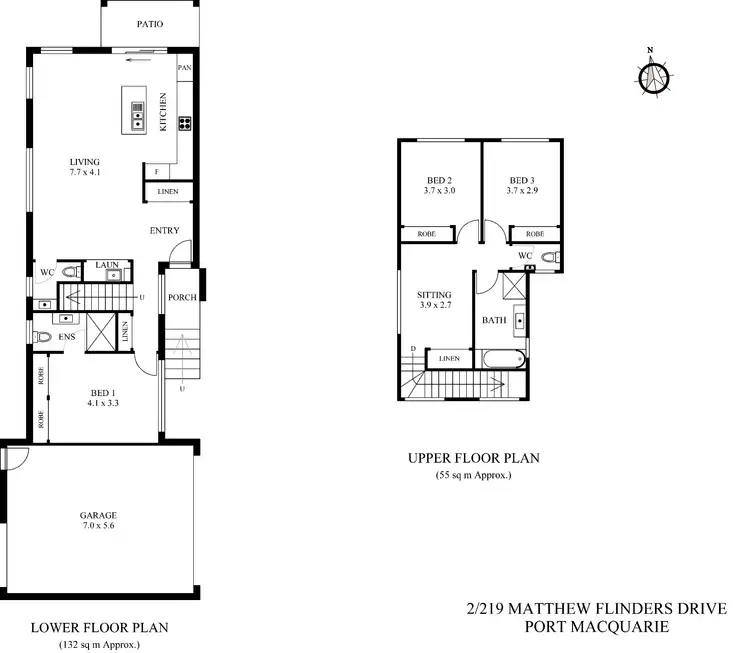 Floorplan of Homely townhouse listing, 2/219 Matthew Flinders Drive, Port Macquarie NSW 2444