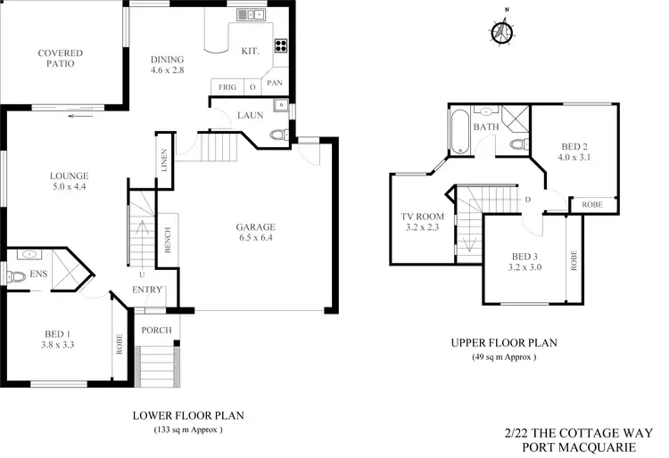 Floorplan of Homely townhouse listing, 2/22 The Cottage Way, Port Macquarie NSW 2444