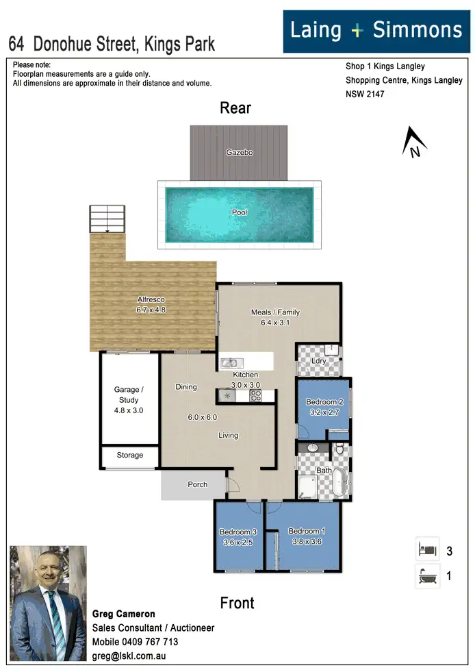 Floorplan of Homely house listing, 64 Donohue Street, Kings Park NSW 2148