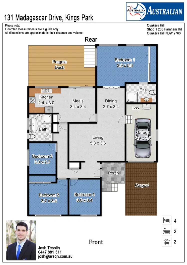 Floorplan of Homely house listing, 131 Madagascar Drive, Kings Park NSW 2148