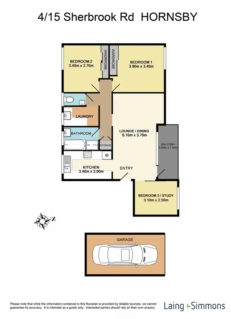 Floorplan of Homely unit listing, 4/15 Sherbrook Road, Hornsby NSW 2077