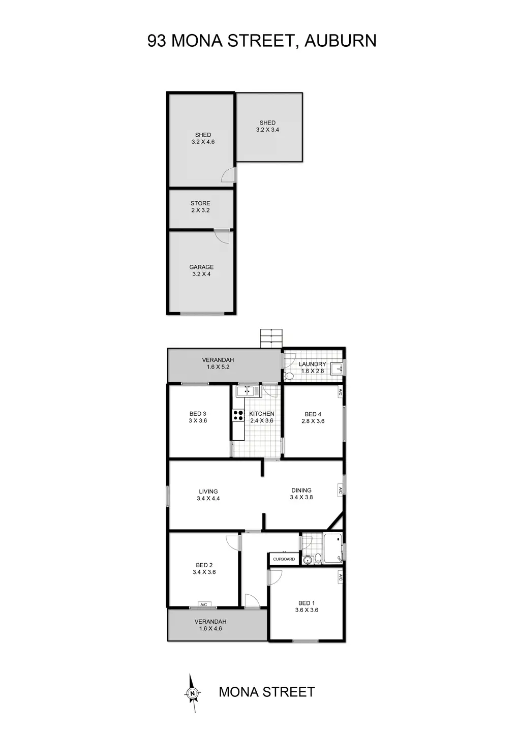 Floorplan of Homely house listing, 93 Mona Street, Auburn NSW 2144