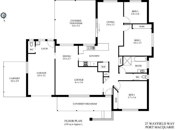Floorplan of Homely house listing, 27 Wayfield Way, Port Macquarie NSW 2444