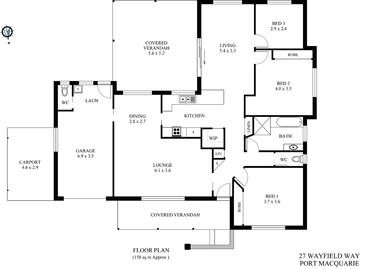 Floorplan of Homely house listing, 27 Wayfield Way, Port Macquarie NSW 2444