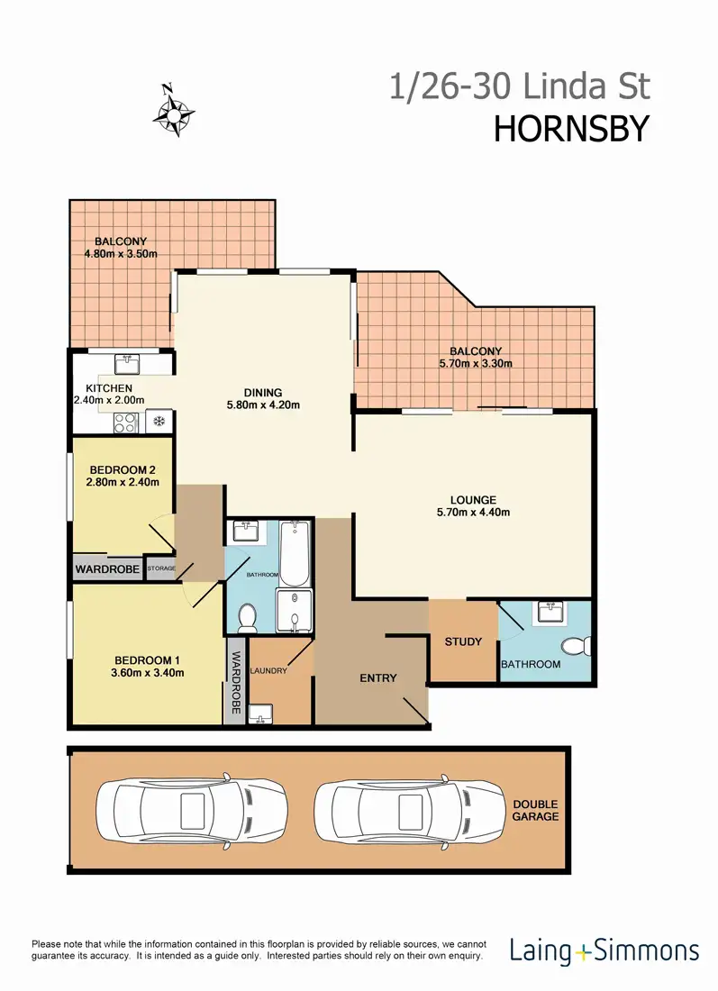 Floorplan of Homely unit listing, 1/26-30 Linda street, Hornsby NSW 2077