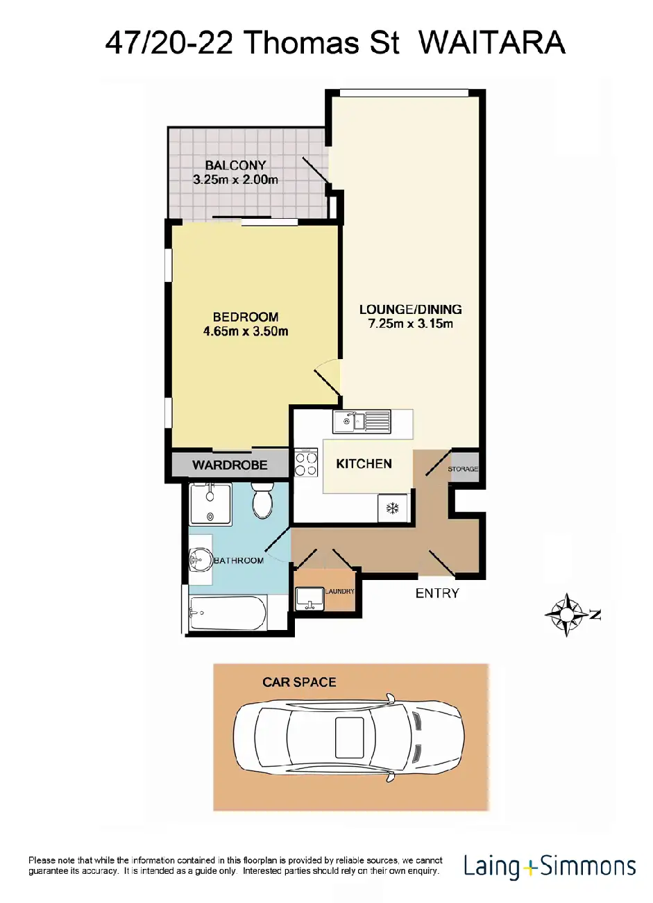 Floorplan of Homely unit listing, 47/20-22 Thomas Street, Waitara NSW 2077
