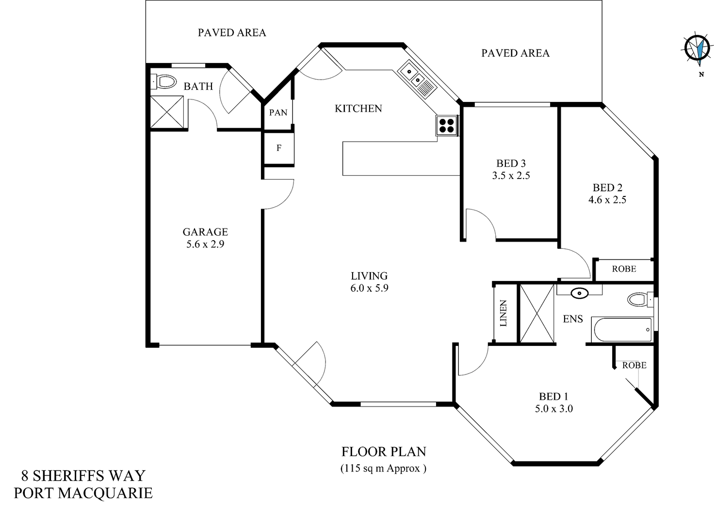 Floorplan of Homely house listing, 8 Sheriff Way, Port Macquarie NSW 2444