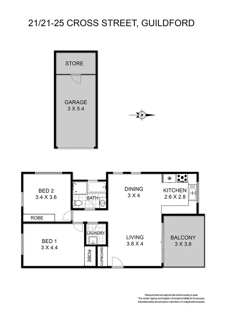 Floorplan of Homely unit listing, 21/21-27 Cross Street, Guildford NSW 2161