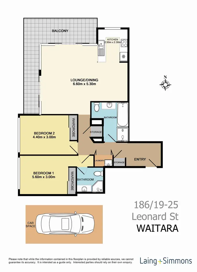 Floorplan of Homely unit listing, 186/19-25 Leonard Street, Waitara NSW 2077