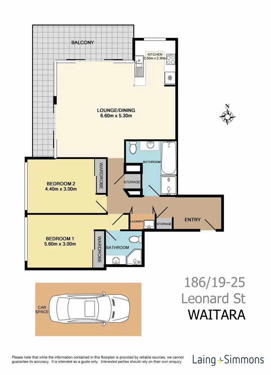 Floorplan of Homely unit listing, 186/19-25 Leonard Street, Waitara NSW 2077
