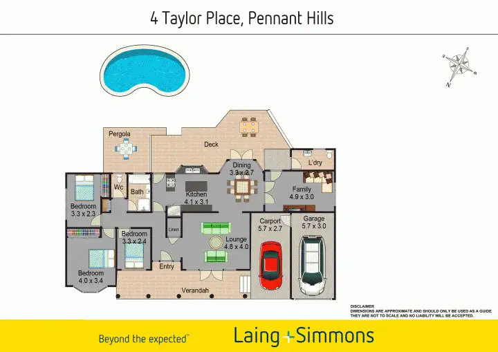 Floorplan of Homely house listing, 4 Taylor Place, Pennant Hills NSW 2120