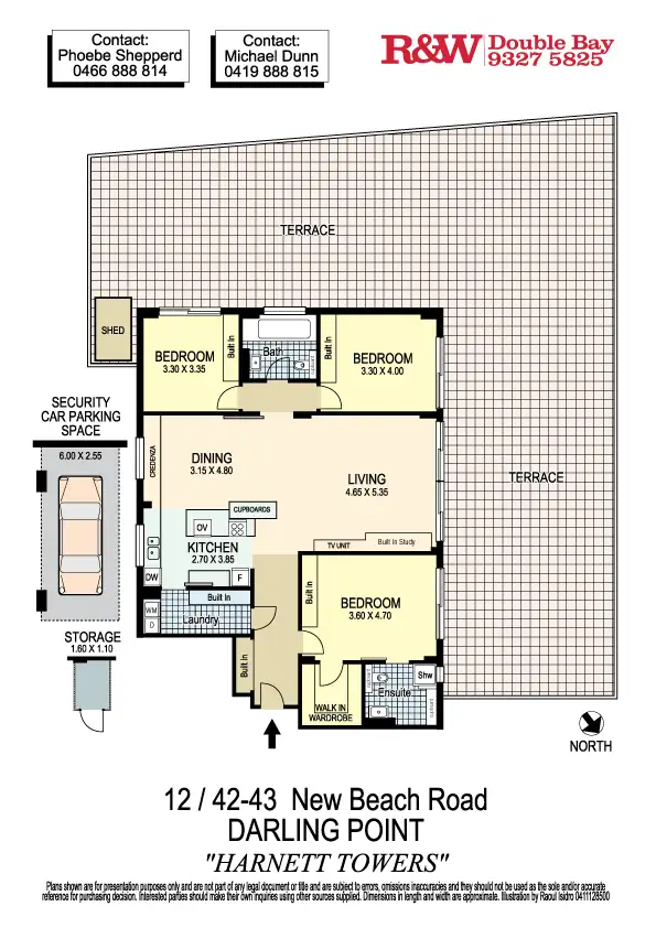 Floorplan of Homely apartment listing, 12/42-43 New Beach Road, Darling Point NSW 2027