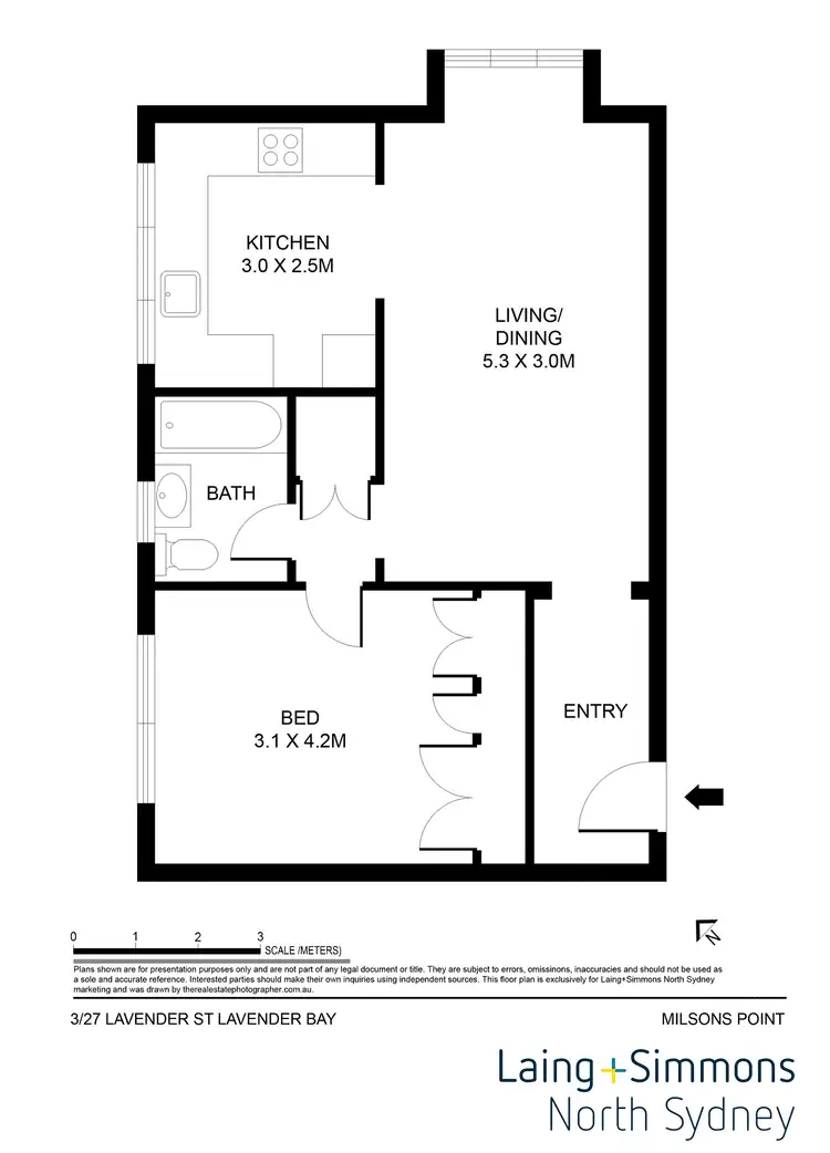 Floorplan of Homely apartment listing, 3/27 Lavender Street, Lavender Bay NSW 2060