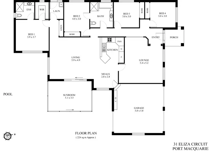 Floorplan of Homely house listing, 31 Eliza Circuit, Port Macquarie NSW 2444