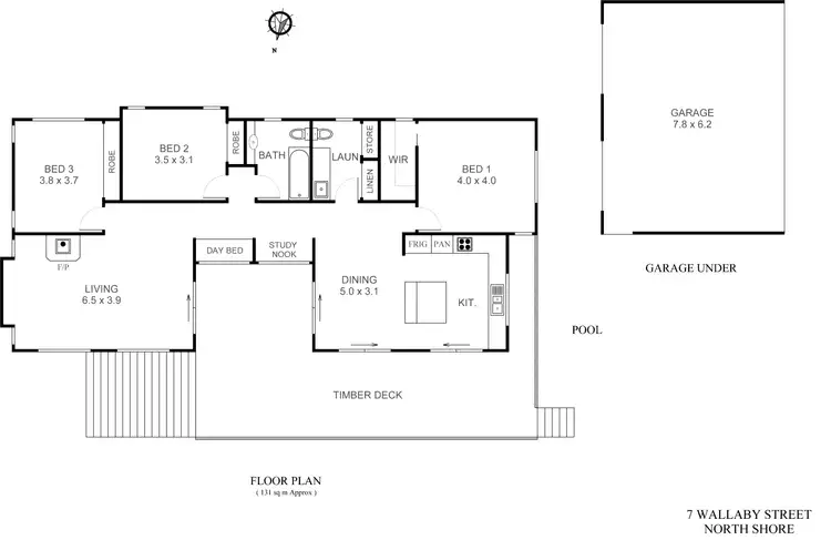 Floorplan of Homely house listing, 7 Wallaby Street, Port Macquarie NSW 2444