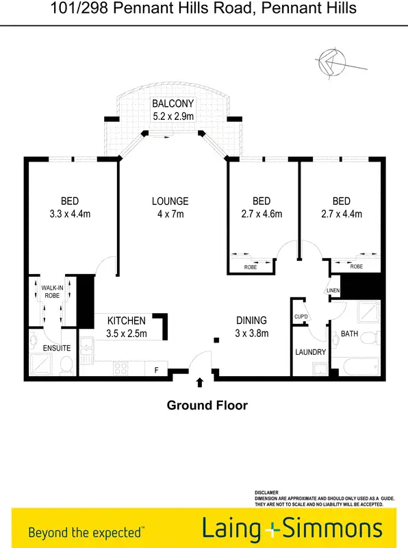 Floorplan of Homely apartment listing, 101/298-312 Pennant Hills Road, Pennant Hills NSW 2120