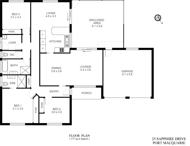 Floorplan of Homely house listing, 25 Sapphire Drive, Port Macquarie NSW 2444