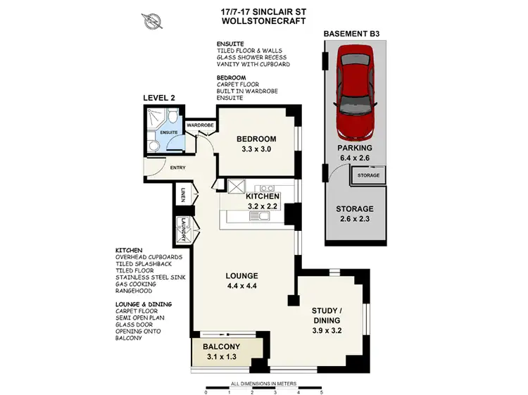 Floorplan of Homely unit listing, 17/7-17 Sinclair Street, Wollstonecraft NSW 2065