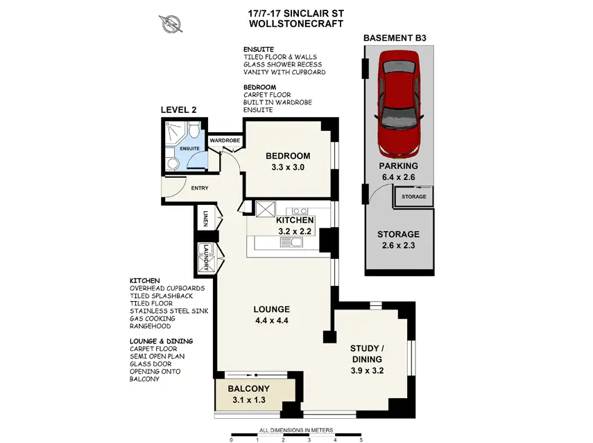 Floorplan of Homely unit listing, 17/7-17 Sinclair Street, Wollstonecraft NSW 2065